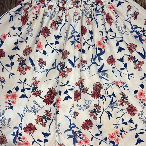 Jenna and Jessie white dress with blue and mauve pink floral design size 8 - Picture 3 of 5